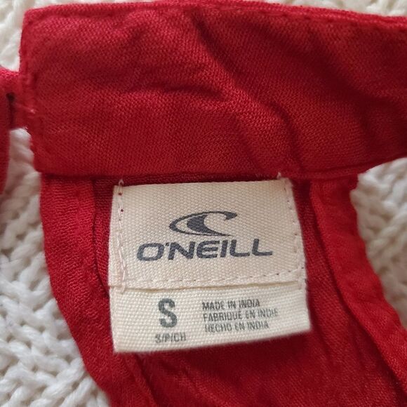O'Neill | 'Mirage' Long Sleeve Relaxed Mini Dress - size Small in Red - Picture 9 of 10